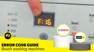 How to Identify an Error Code on a Bosch Washing Machine [upl. by Arolf]