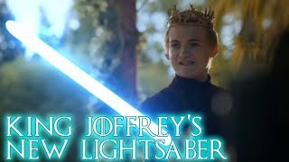 King Joffrey destroys Lord Tyrions gift with a light saber GoT [upl. by Morette]