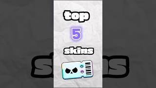 Top 5 skins do braw pass brawlstars brawlstarsshorts [upl. by Yanffit654]