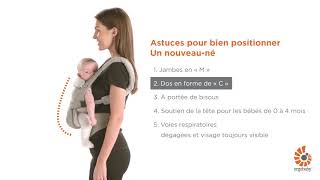 PorteBébé Ergobaby Omni 360  Astuces pour bien positionner un nouveauné [upl. by Caye231]