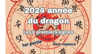 Astrologie chinoise 2024 année du dragon de bois les 6 premiers signes [upl. by Rosenkrantz]