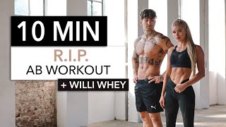 10 MIN RIP ABS  for a ripped sixpack killer ab workout with Willi Whey [upl. by Anelad]