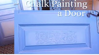 How to Paint a Door with Chalk Paint DIY Home Improvement [upl. by Cusick]