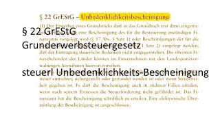 Die Steuerliche Unbedenklichkeitsbescheinigung  von Herbert Herrmann HHImmobilien [upl. by Philan]