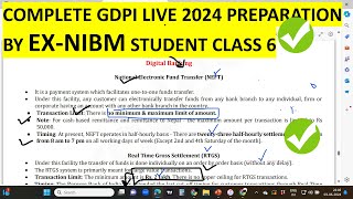 GDPI LIVE Complete CLASS 6 FOR MBAPGDM by EXNIBM II GDPI CLASSES LIVE GDPIking [upl. by Arata950]