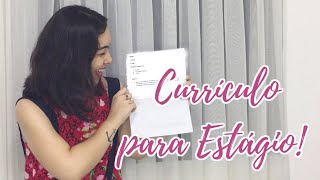 COMO FAZER UM CURRÍCULO PARA ESTÁGIO [upl. by Brinson462]