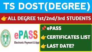 TS DOSTHow to apply Telangana ePass for Fees ReimbursementStudentUpdates247 [upl. by Oilime]