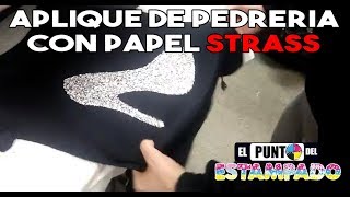 APLIQUE DE PEDRERIA CON PAPEL STRASS PASO A PASO [upl. by Pammi]