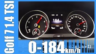 VW Golf 7 14 TSI 0184 kmh DSG NICE Acceleration Test [upl. by Lupee]