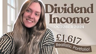 Dividend Income October 2024  Beginner Investing Journey  Realistic Dividend Portfolio [upl. by Ydnal]