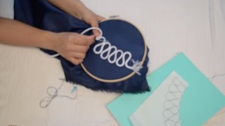 Do Cord Embroidery with Hand Neckline design DIY [upl. by Gifferd]