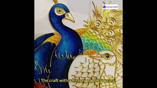 Peacock Cloisonne Enamel Painting [upl. by Hamachi]