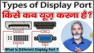 VGA DVI HDMI DisplayPort Comparison  Difference Between VGA DVI HDMI DisplayPort [upl. by Eneja]