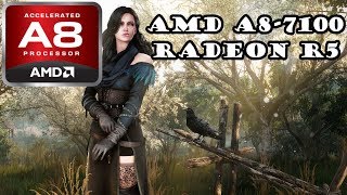 AMD A87100 \ Radeon R5 Kaveri \ The Witcher 3 1280x720 low settings [upl. by Mallory823]