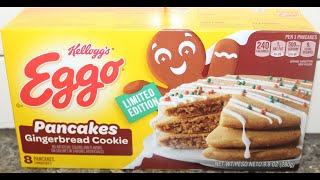 Kellogg’s Eggo Gingerbread Cookie Pancakes Review [upl. by Skyla]