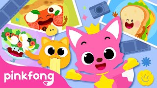 Say ch ch ch ch cheese Cheese Photo Studio  Yum Yum Snacks Songs  Pinkfong Ninimo [upl. by Kurtis932]