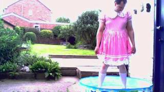 sissy baby playing in paddling pool in nappy and dress [upl. by Palumbo]