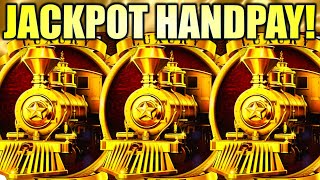 ★JACKPOT HANDPAY★ RED GRAND TRAIN  GOLD TRAIN 🚂 CASH EXPRESS LUXURY LINE ARISTOCRAT GAMING [upl. by Colis272]