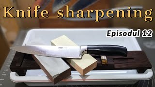 How to sharpen a knife with small sharpening stones [upl. by Anayhd]