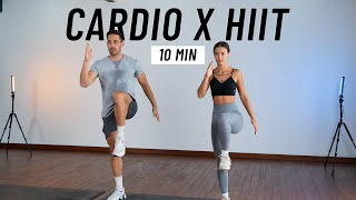 10 MIN CARDIO HIIT WORKOUT  ALL STANDING  Full Body No Equipment No Repeats [upl. by Orvas]