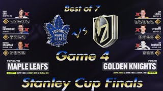 NHL24 2627 Stanley Cup Final Game 4 Toronto Maple Leafs  Vegas Golden Knights [upl. by Sloatman]