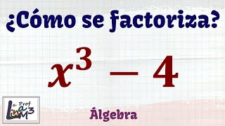 Factorización de x34  Diferencia de cubos  La Prof Lina M3 [upl. by Yuht]