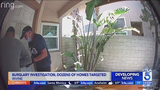 Possible burglary tourism suspects targeting dozens of Irvine homes [upl. by Alverta]