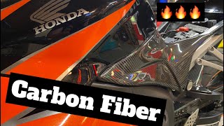 Installing Carbon Fiber parts to the CBR600RR Gas Tank Panels  Part 23 [upl. by Anos649]