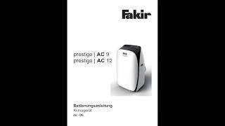 Bedienungsanleitung Fakir Prestige AC9 amp AC12 DEUTSCH UND ENGLISCH [upl. by Legim]