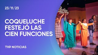 El elenco de Coqueluche festejó las 100 funciones [upl. by Eelibuj]