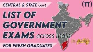 List of Central and State Government Exams for Fresh Graduates in Tamil [upl. by Ymma100]