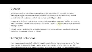 10 ArcSight ESM ESM on an Appliance Logger ArcSight Solutions [upl. by Hebrew174]