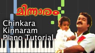 Chinkara Kinnaram Piano Tutorial Notes amp MIDI  Minnaram  Malayalam Song [upl. by Alyel]