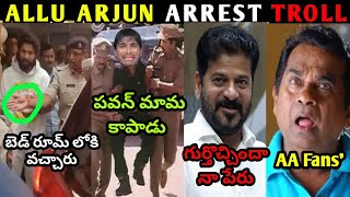 ALLU ARJUN ARREST LATEST TROLL REVANTH REDDY FULL COMEDY ENJOY PANDAGOO ALLU ARJUN TROLL [upl. by Joslyn]