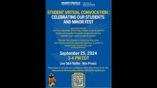 Virtual Student Convocation Fall 2024  EmbryRiddle Worldwide  College of Arts amp Sciences [upl. by Mirth]