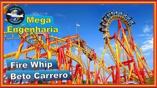 Montanha russa Fire Whip  Beto Carrero World [upl. by Billmyre118]