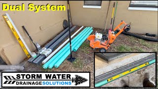 Divert Water Away From House  Dual Drainage System  Channel Drain  Downspout Drain  Sump System [upl. by Santana]