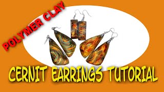 DIY Cernit earrings  polymer clay tutorial [upl. by Yokoyama]