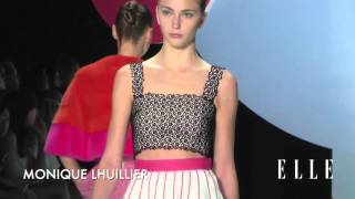 Monique Lhuillier New York Fashion Week primavera verano 2016  Elle España [upl. by Niletak]