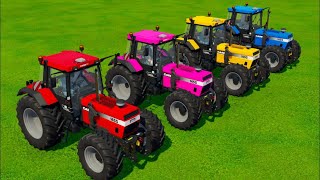 JOHN DEERE vs FENDT vs CLAAS vs VALTRA vs MCCORMICK TRACTORS BATTLE  Farming Simulator 22 [upl. by Rehtaeh]