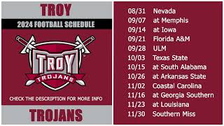 2024 Troy Trojans Football Schedule [upl. by Krever]