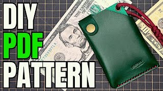 How To Make  EDC Leather Wallet  DIY PDF Pattern [upl. by Eveline]