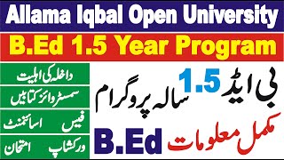 AIOU Admission 2024  AIOU BEd 15 Year Program Complete Information Fee SemesterWise Books Exam [upl. by Nniuqal]