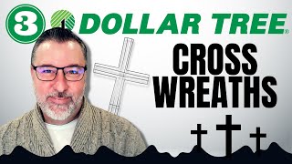 3 Dollar Tree Cross Wreaths  Wreath DIY  Easy DIY  easter [upl. by Seravat]