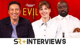 Evil Stars Katja Herbers Mike Colter amp Aasif Mandvi Talk Season 4 New Demons And The Antichrist [upl. by Erida894]