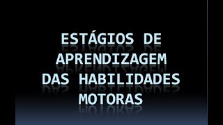 Estágios de Aprendizagem das Habilidades Motoras  Fitts e Posner [upl. by Tal]