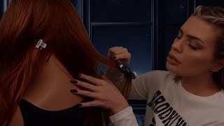 ASMR playing with your hair amp gossiping at the sleepover 🌙 hair play roleplay [upl. by Anselmo]