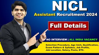 NICL Office Assistant Recruitment 2024  Male amp Female  Apply Online [upl. by Yancey42]