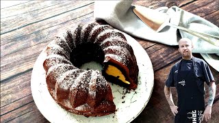 Chocolate Bundt Cake with Cheesecake filling  How to make Bundt Cake [upl. by Olegnalehcim634]