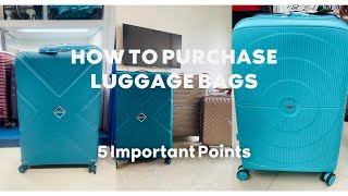 How To Purchase Luggage Bags For Study Abroad  5 Important Points  My Bags Review [upl. by Schafer996]